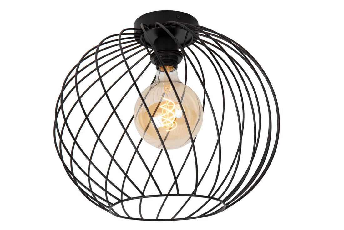 Plafonnier Danza noir, Ø 40 cm