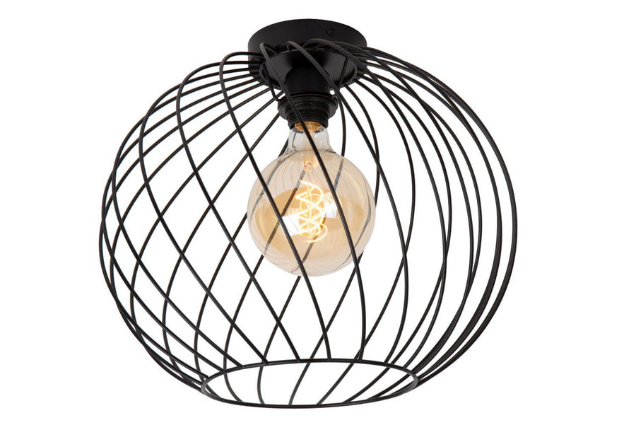 Plafonnier Danza noir, Ø 40 cm