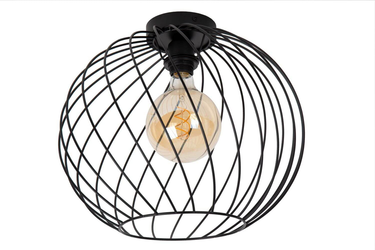 Plafonnier Danza noir, Ø 40 cm