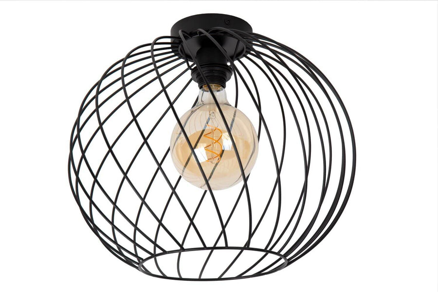 Plafonnier Danza noir, Ø 40 cm