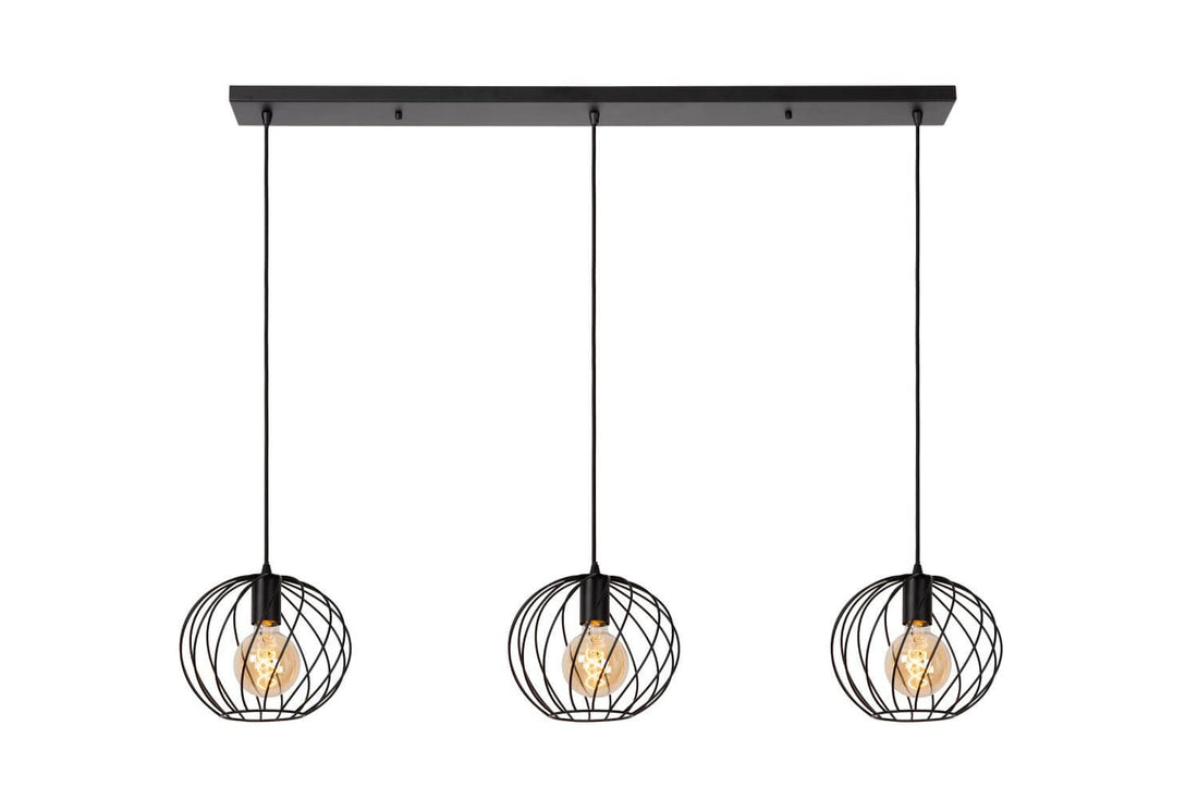 Suspension Danza 3 lumières noire (21428/03/30)
