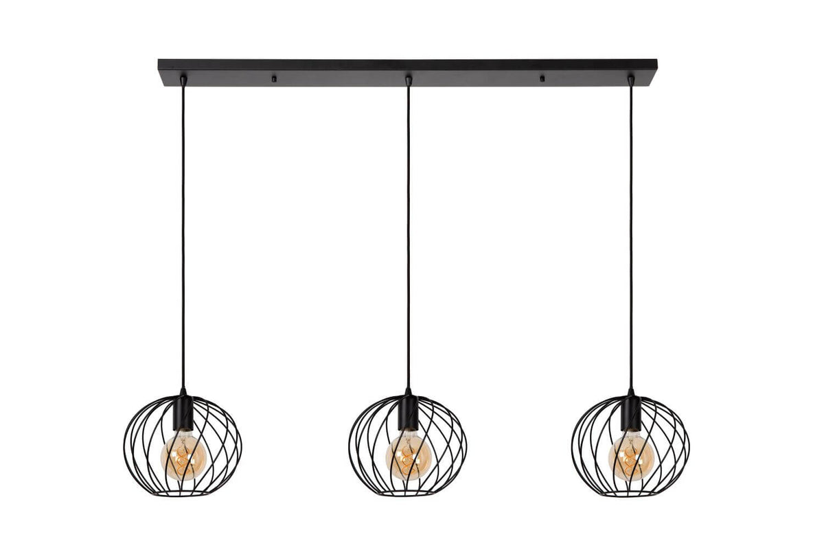 Suspension Danza 3 lumières noire (21428/03/30)