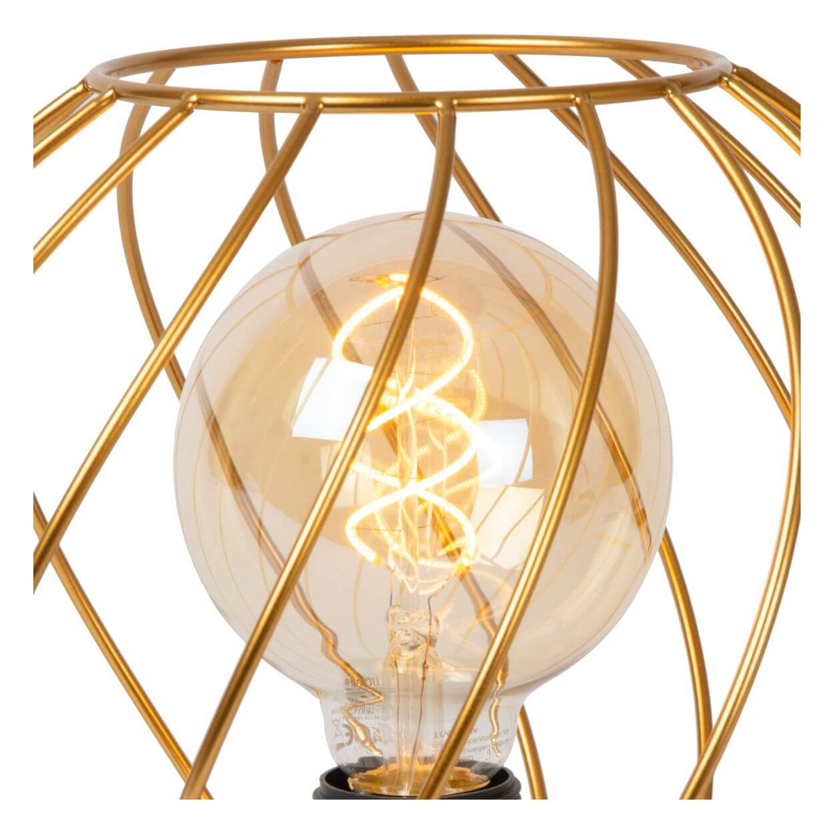 Lampe à poser Danza dorée mat et noire