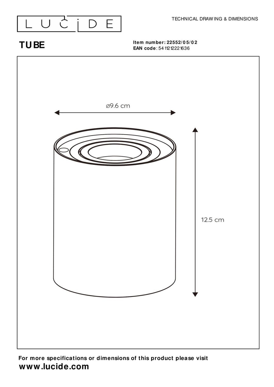 Lampe à poser Tube dorée mat