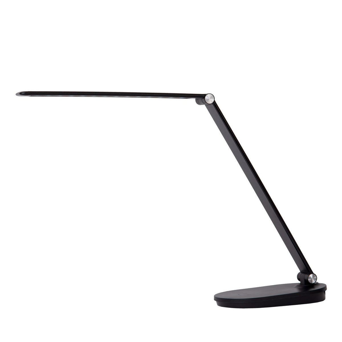 Silhouette de profil, tête fine horizontale et pied ovale noir