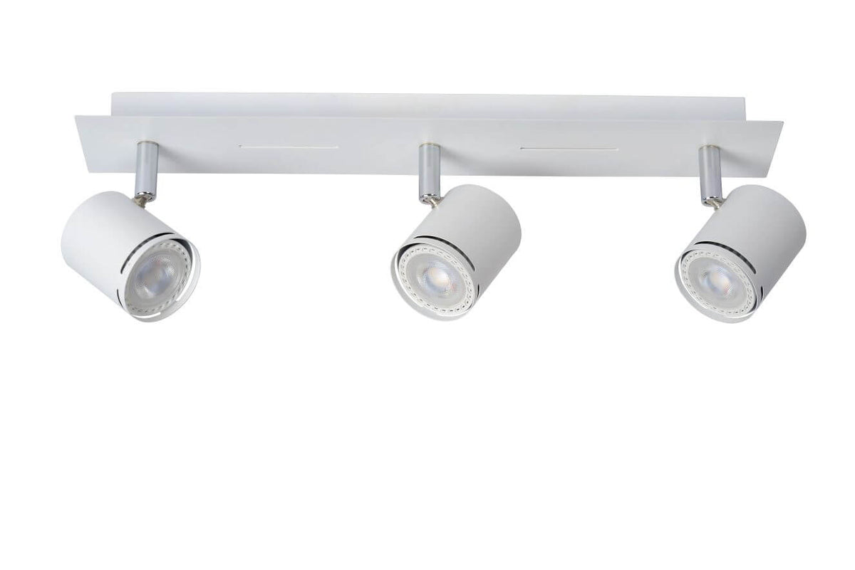 Plafonnier Rilou 3 lumières blanc et chromé