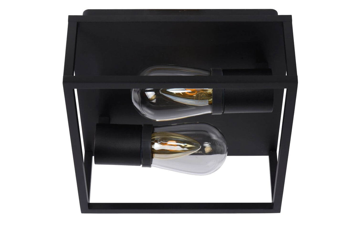 Plafonnier Carlyn 2 lumières noir