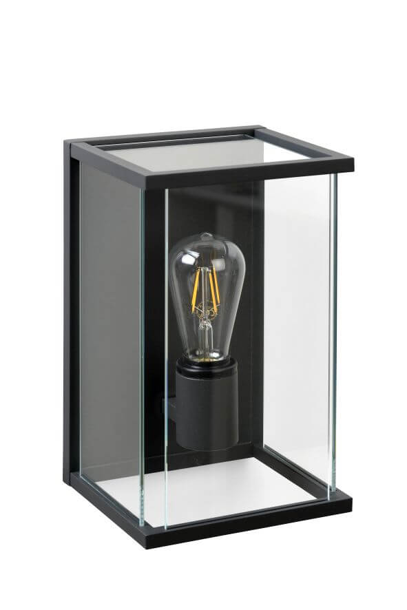Applique extérieure Claire anthracite, verre, H 30 cm