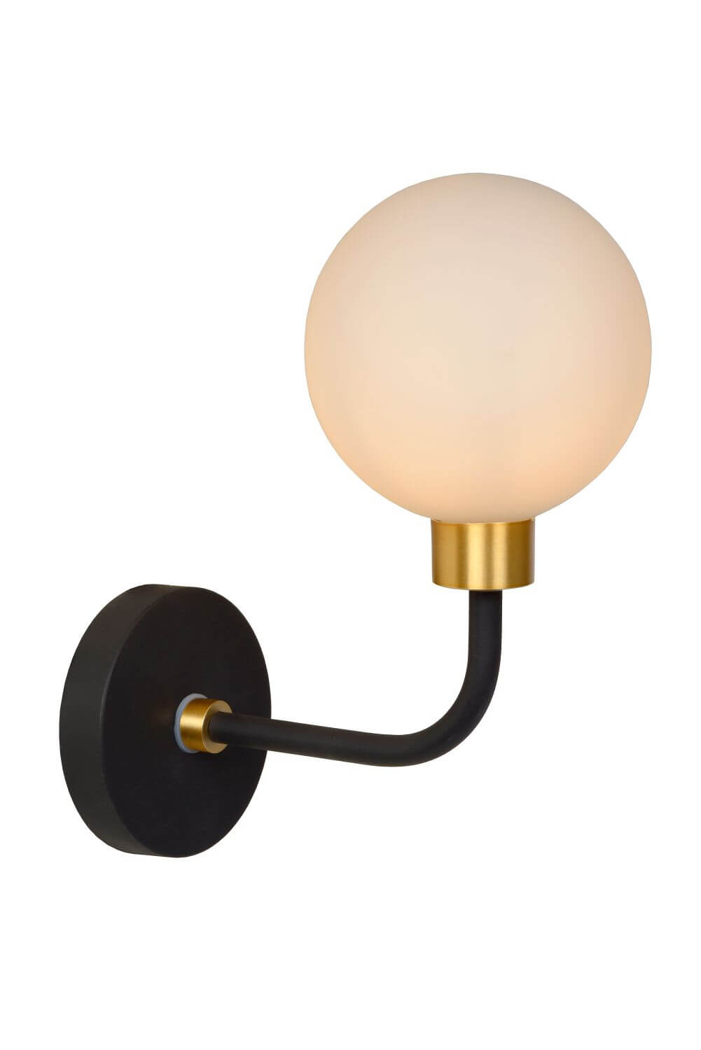 Applique murale Berend noire et dorée mat, verre