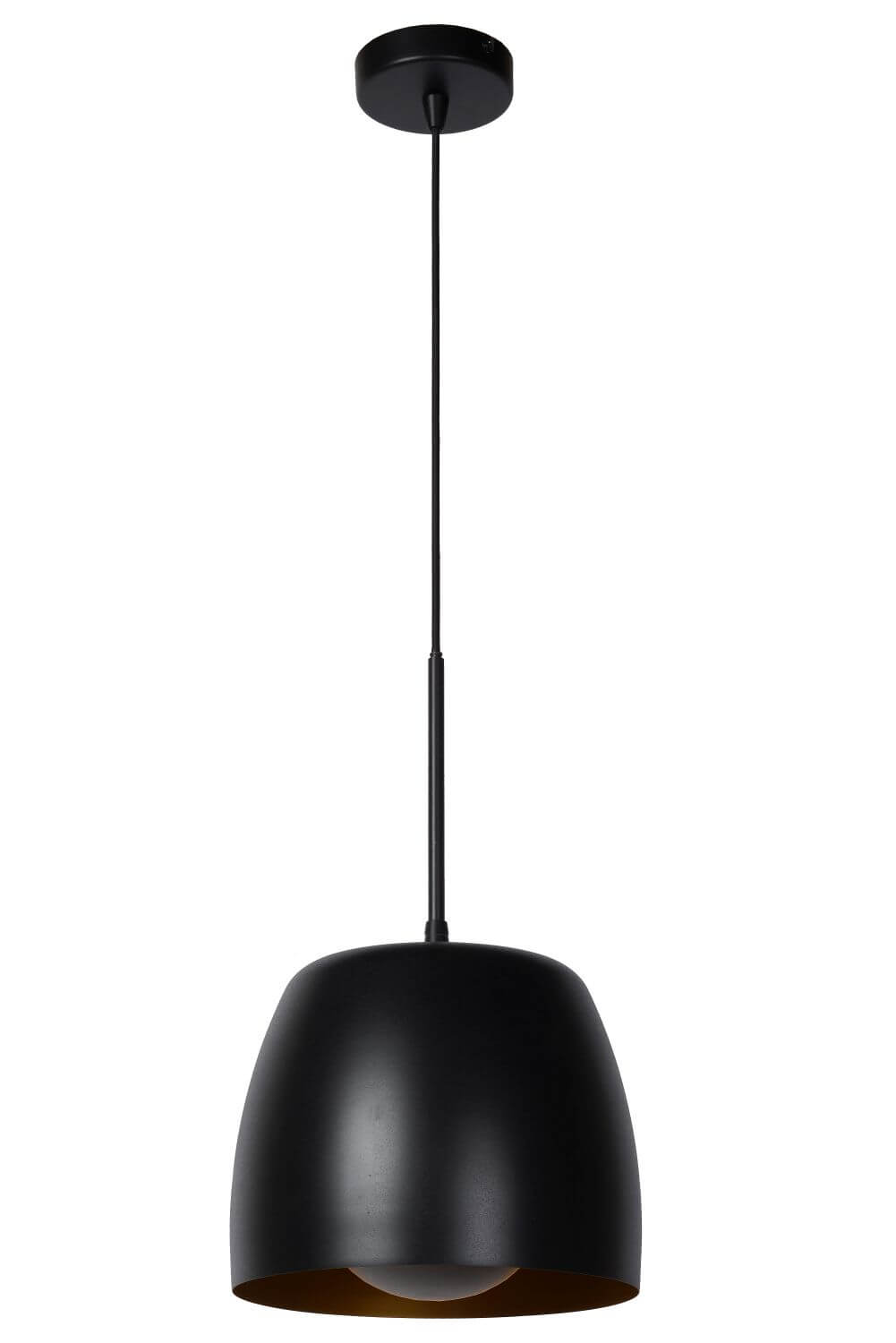 Suspension Nolan noire et dorée mat