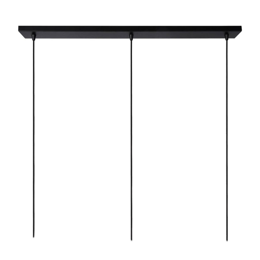 Suspension Nolan 3 lumières noire et dorée mat
