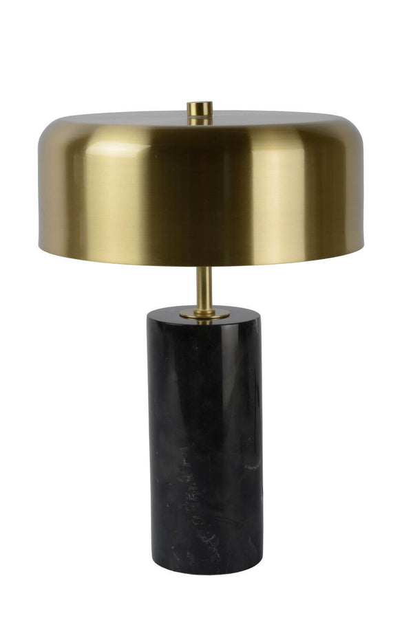 Lampe à poser Mirasol 3 lumières noire et dorée mat, marbre