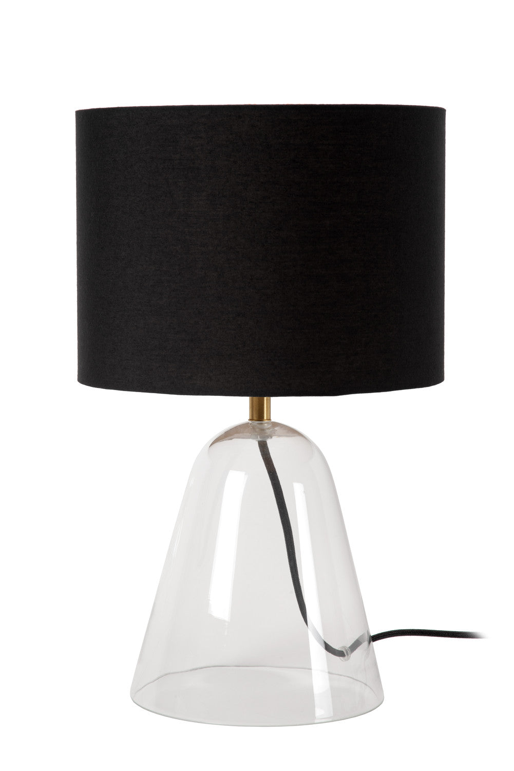 Lampe à poser Campana transparente, tissu, H 36,5 cm