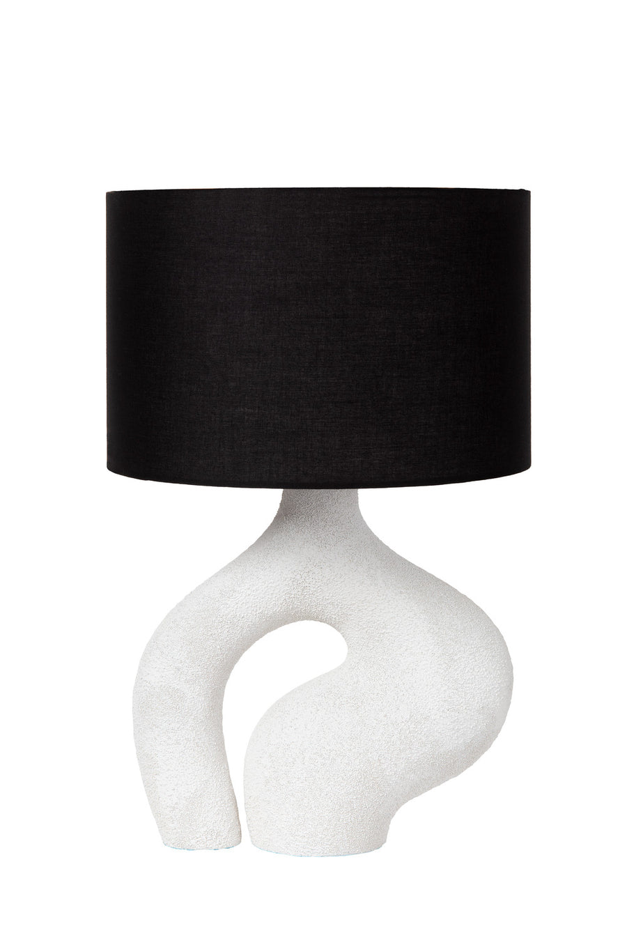 Lampe à poser Forma blanche, tissu