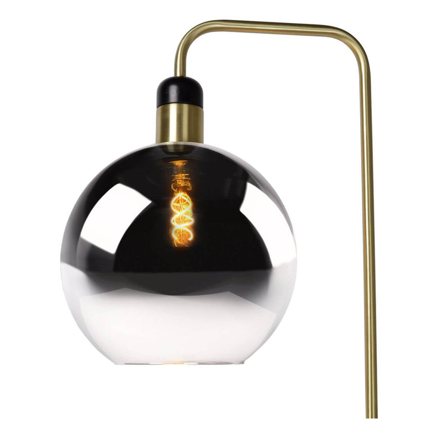 Lampadaire Julius fumé et gris, verre