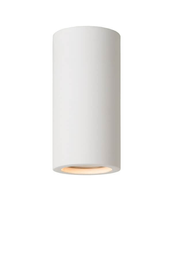 Plafonnier Gipsy blanc, plâtre, H 14 cm