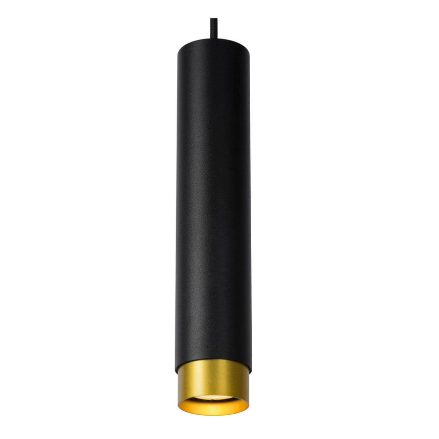Suspension Floris noire et dorée mat