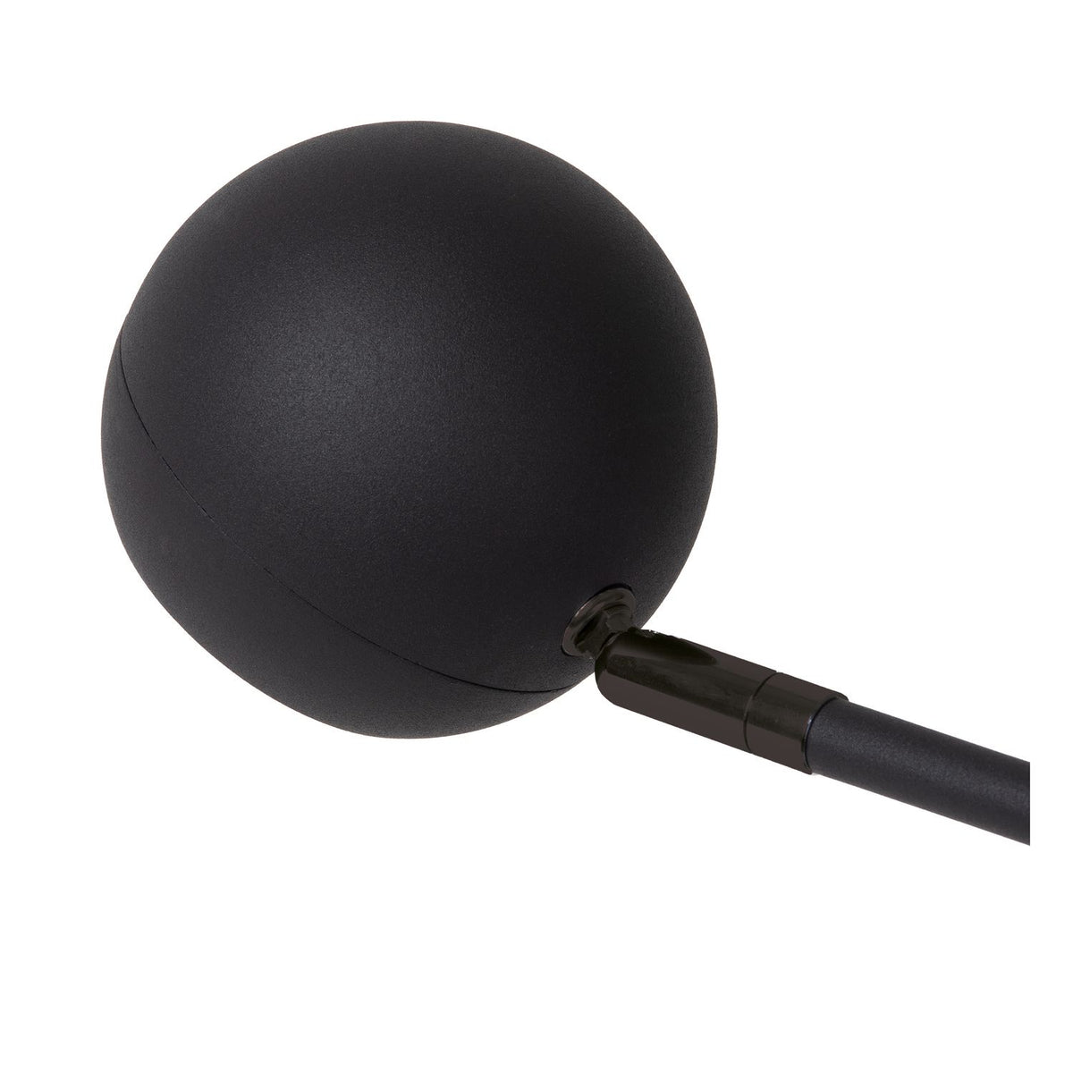 Détail de l'arrière de la tête sphérique et de l'articulation en métal noir