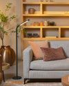 Lampadaire Gilly noir, H 119 cm