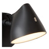 Applique murale Milne noire, H 16,5 cm