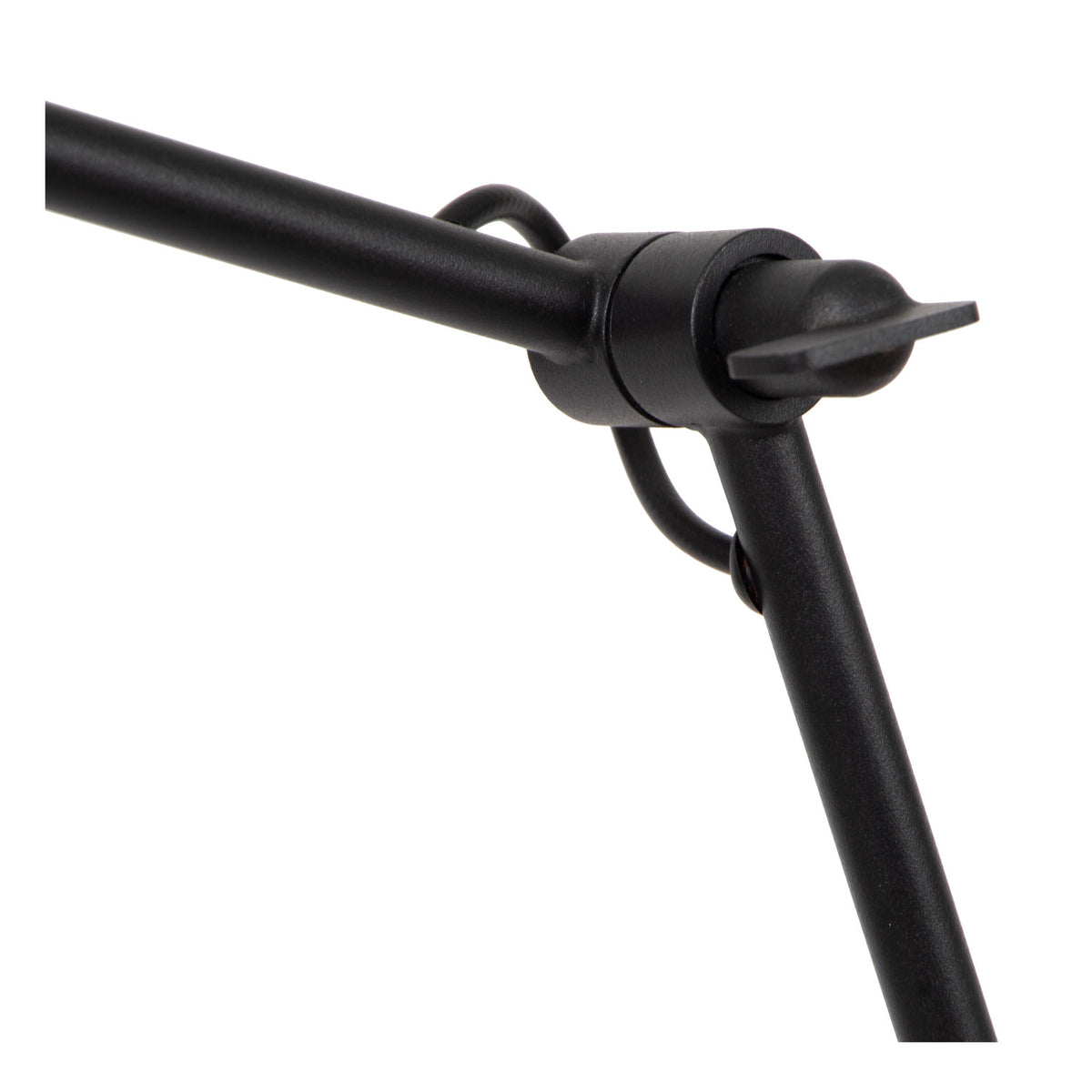 Lampadaire Milne noir, H 143 cm