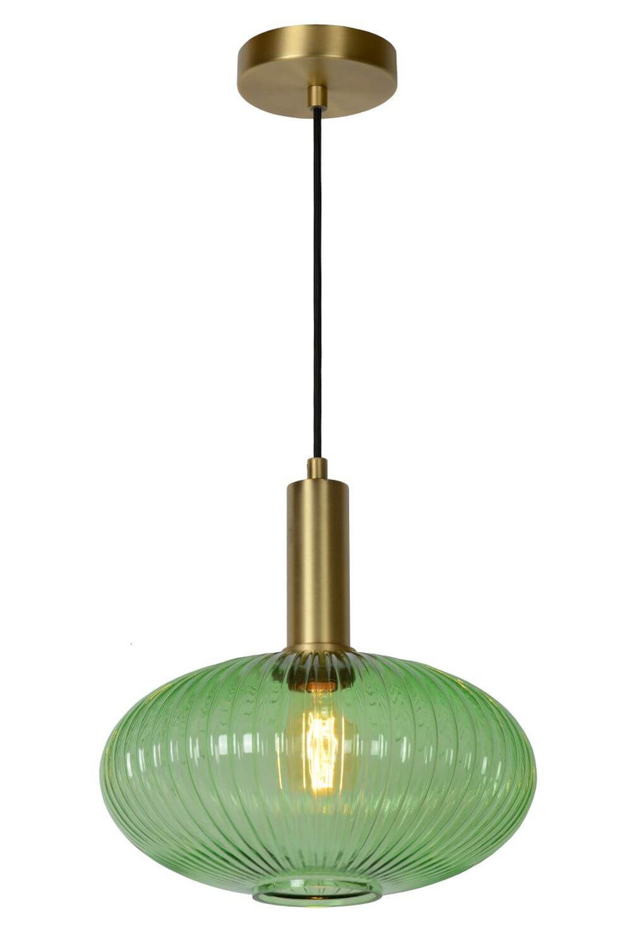 Produit isolé sur fond blanc, vue de face du diffuseur en verre vert
