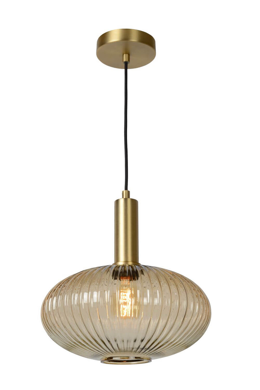 Suspension Maloto ambrée et dorée mat, verre (45386/30/62)