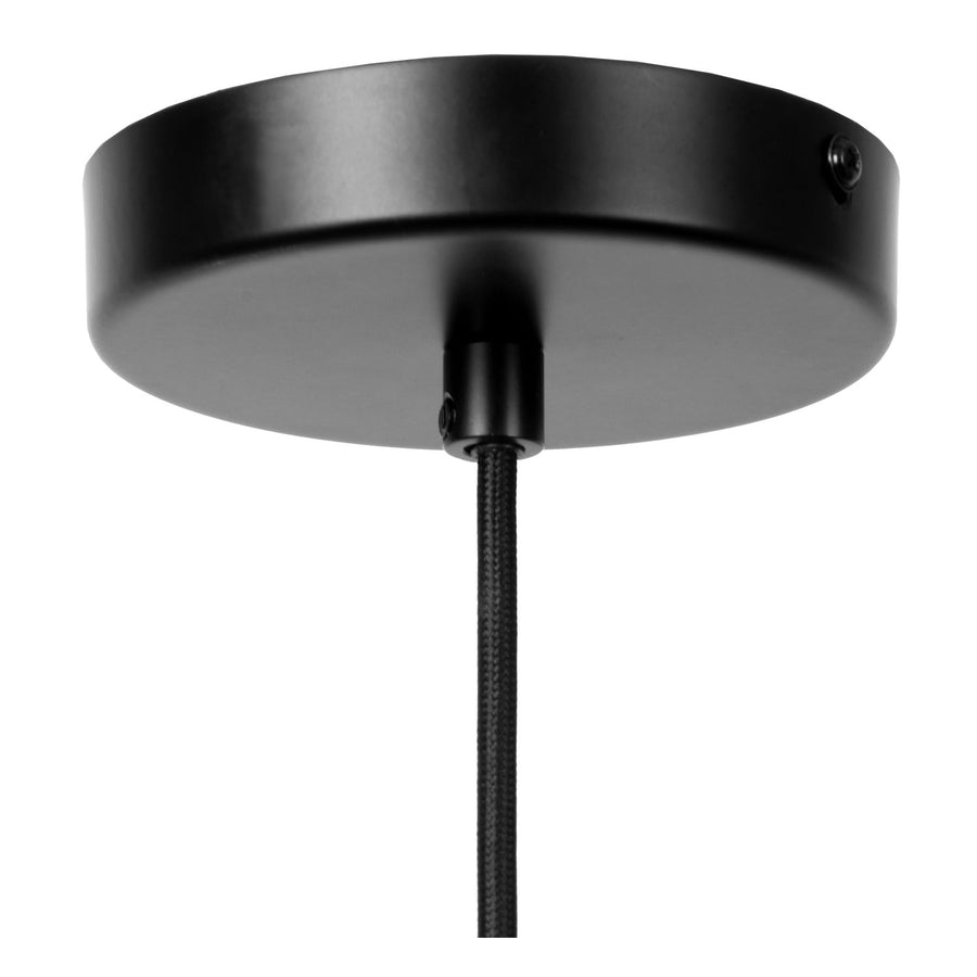 Suspension Ilona 3 lumières ambrée et noire, verre