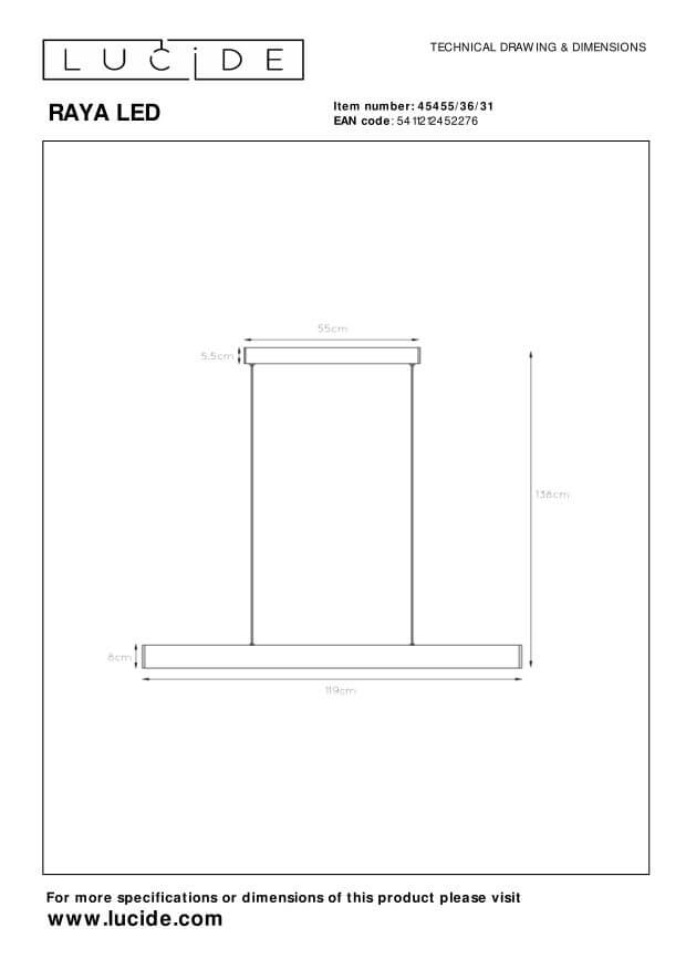 Suspension Raya blanche