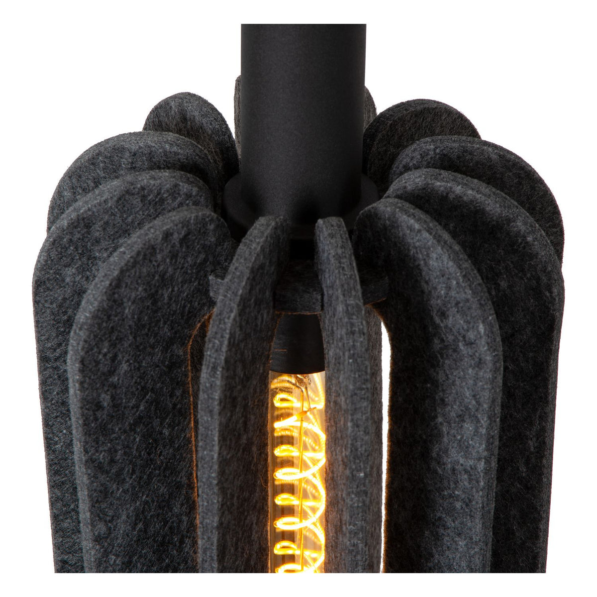 Suspension Rafal 3 lumières grise et noire, L 98 cm