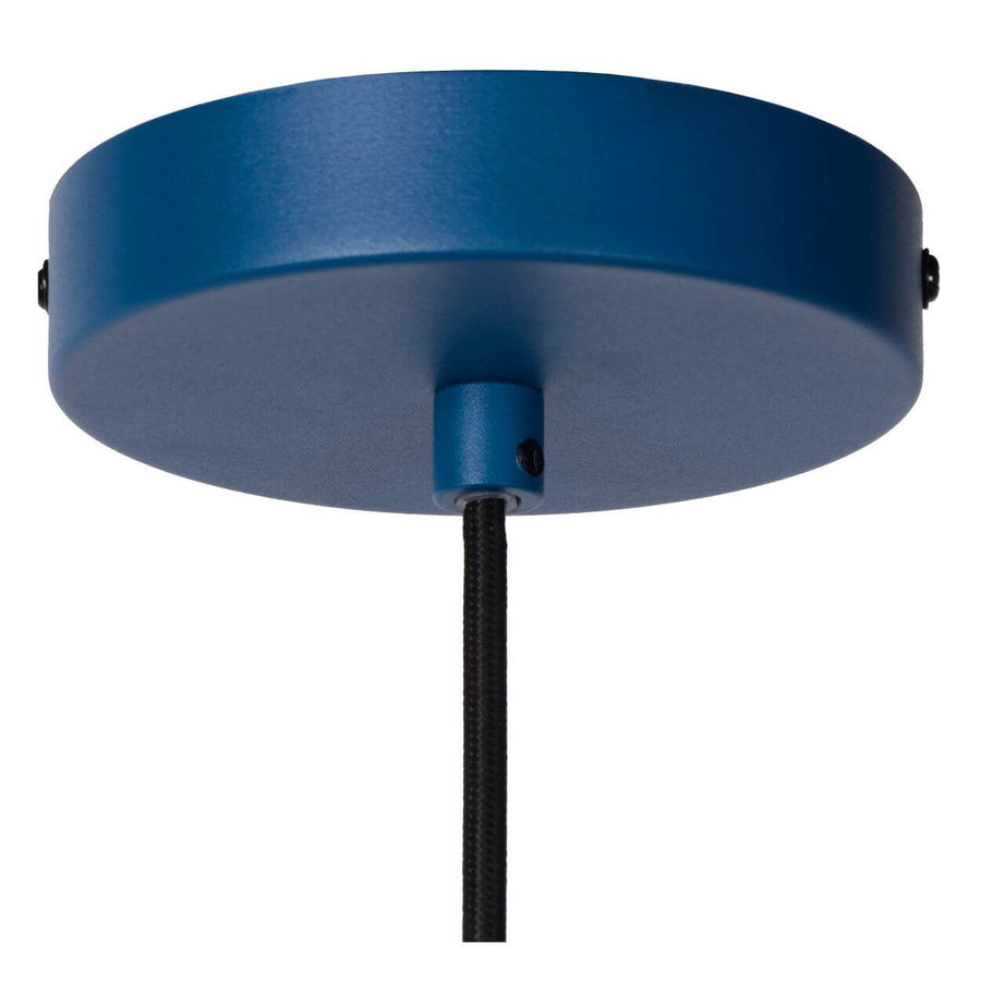 Suspension Siemon bleu et dorée mat