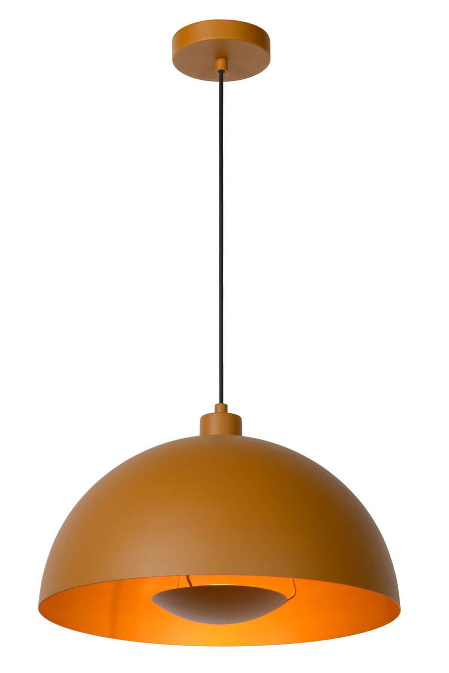Suspension Siemon jaune et dorée mat