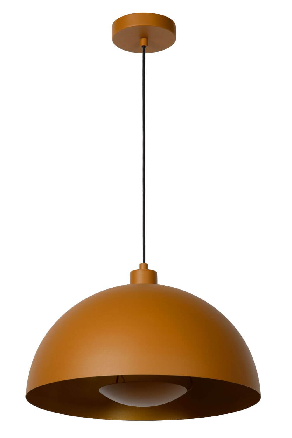Suspension Siemon jaune et dorée mat