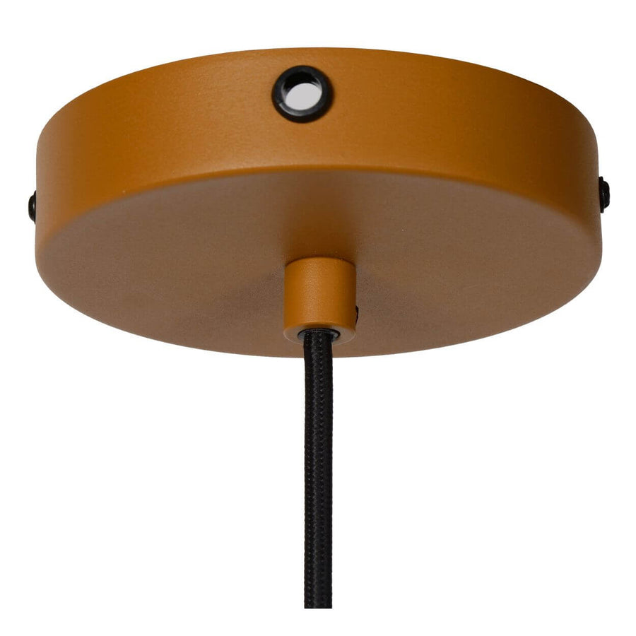 Suspension Siemon jaune et dorée mat
