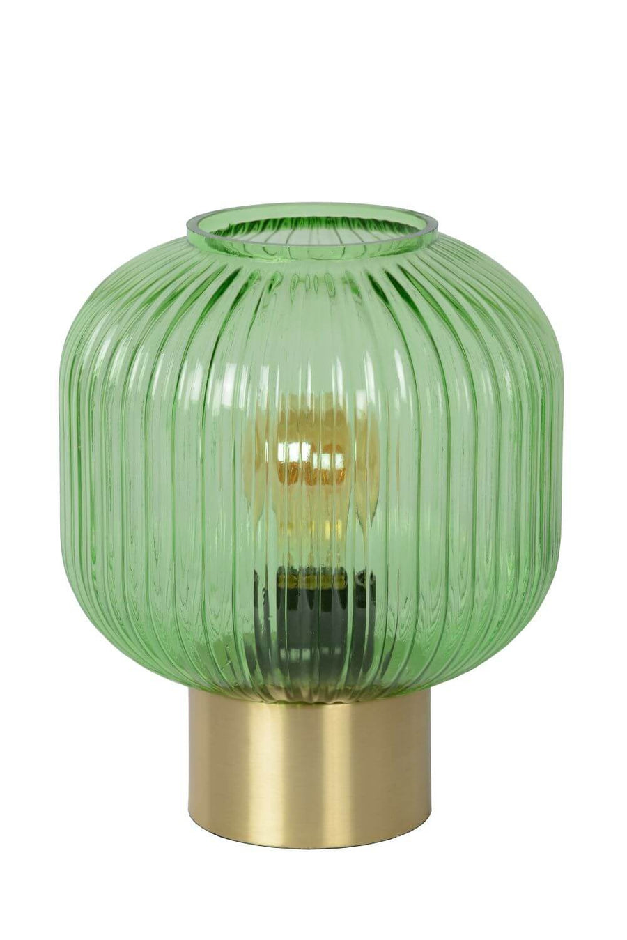 Lampe à poser Maloto verte et dorée mat, verre