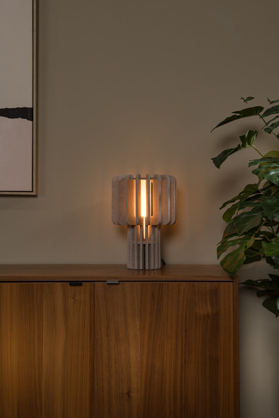 Lampe à poser Rollo taupe
