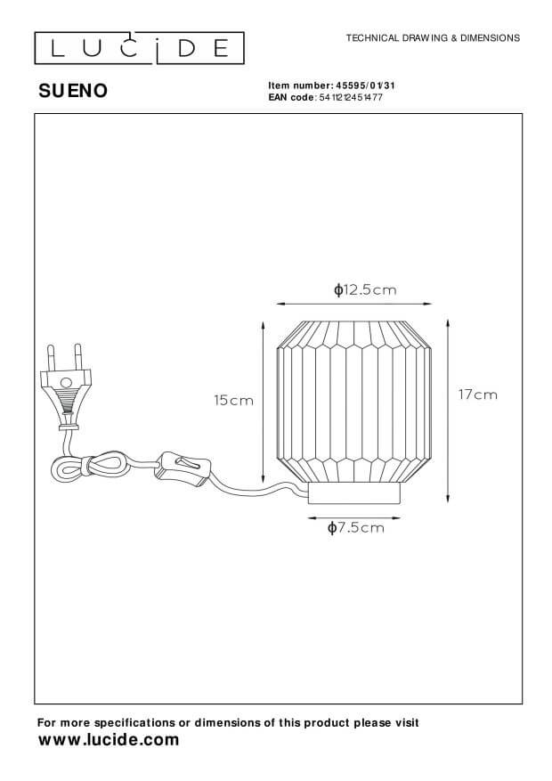 Lampe à poser Sueno blanche et dorée mat, verre