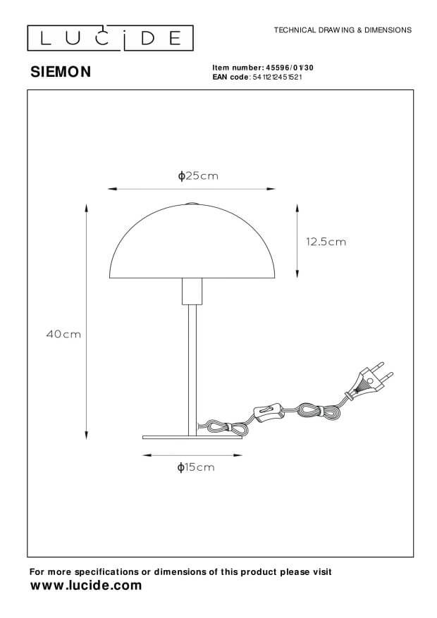 Lampe à poser Siemon noire