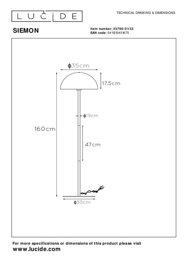 Lampadaire Siemon vert