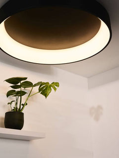 Plafonnier Talowe noir et blanc, Ø 80 cm