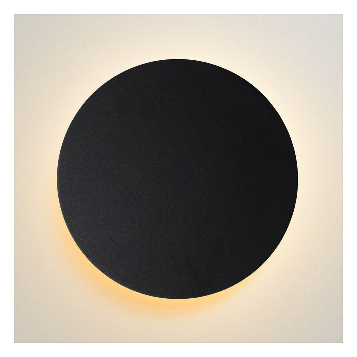 Applique murale Eklyps noire, Ø 25 cm