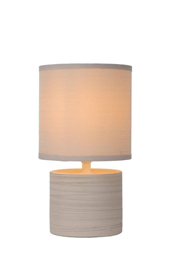 Lampe à poser Greasby beige, coton
