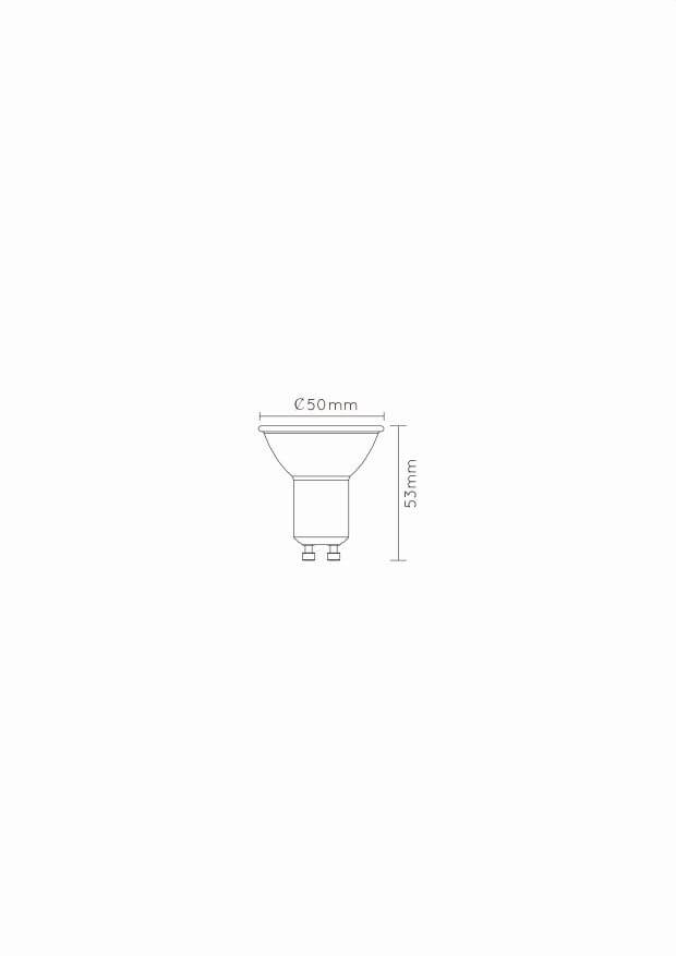 Ampoule LED GU10 transparente, 5 W | Lucide