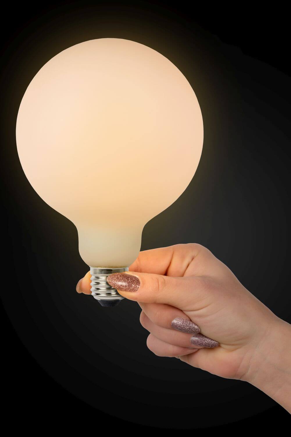 Ampoule LED E27 globe à filament opale, 8 W | Lucide (49067/08/61)