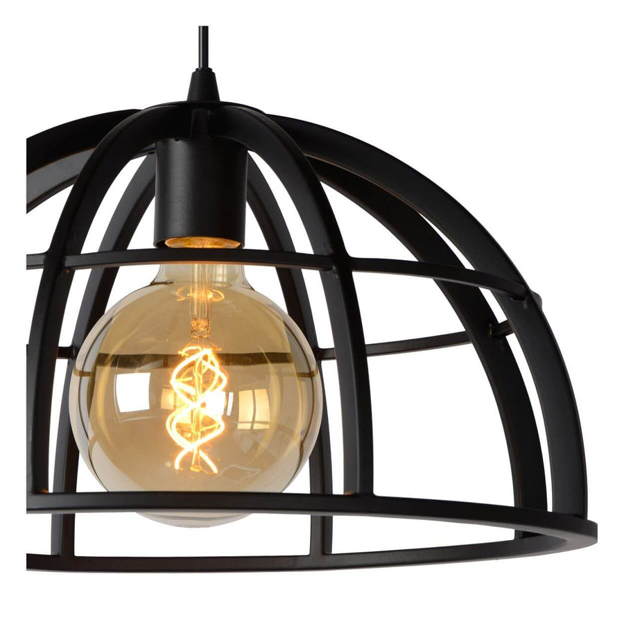 Suspension Dikra 3 lumières noire