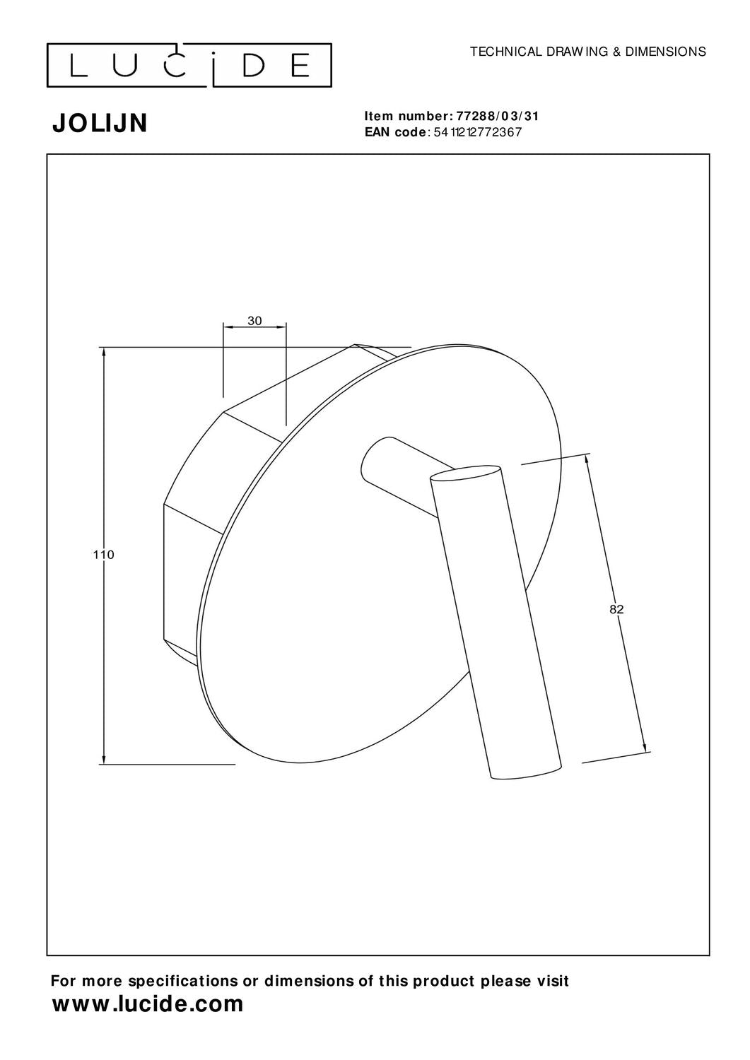 Applique murale Jolijn blanche, Ø 10,2 cm