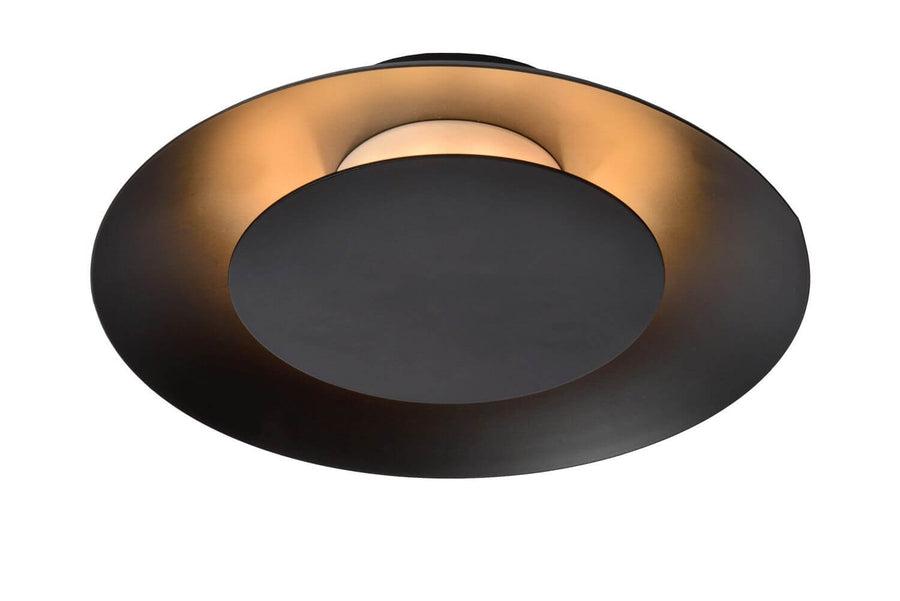 Plafonnier Foskal noir, Ø 21,5 cm