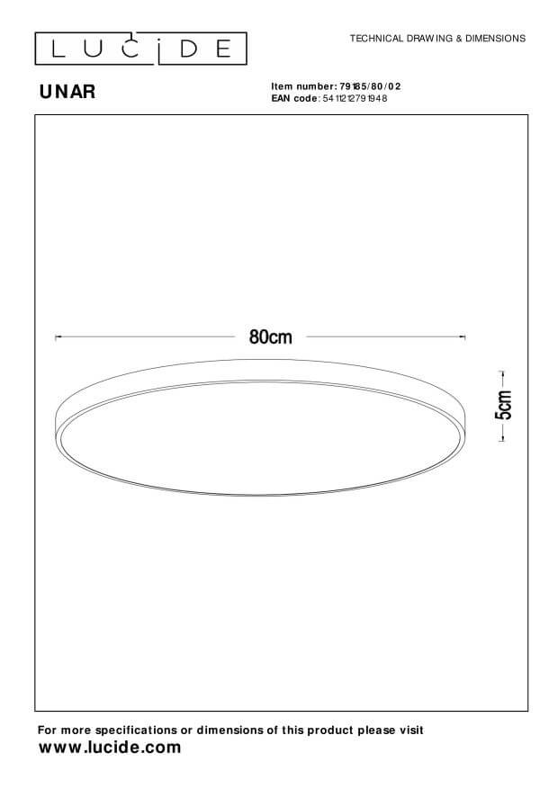 Plafonnier Unar doré mat et opale, Ø 80 cm