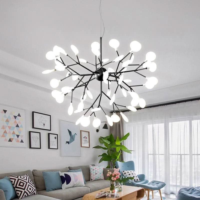Contemporary black light fixture, firefly chandelier | Dark Radiance