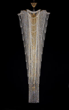L445CLN crystal spiral pendant light
